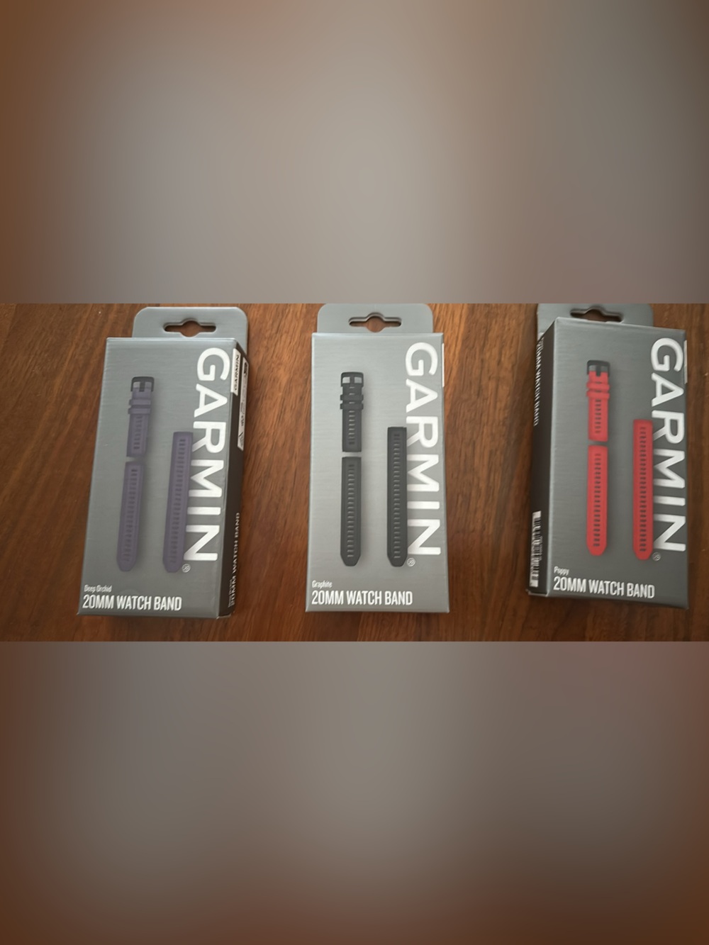 Garmin 20mm Instinct Watch Bands - Orchid, Graphite, Poppy